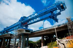 Forsteyptar grindur uppsetningarkranar Beam Launcher Crane